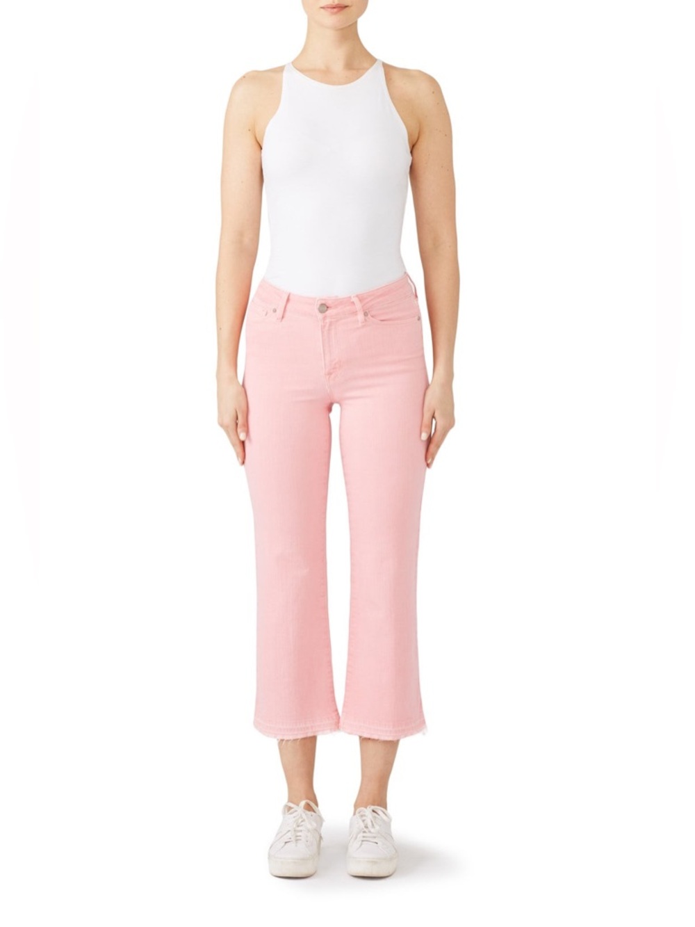 Sanctuary Denim Flare Cropped Jeans Pink Flamingo Women Size 25 NWT $99 MSRP